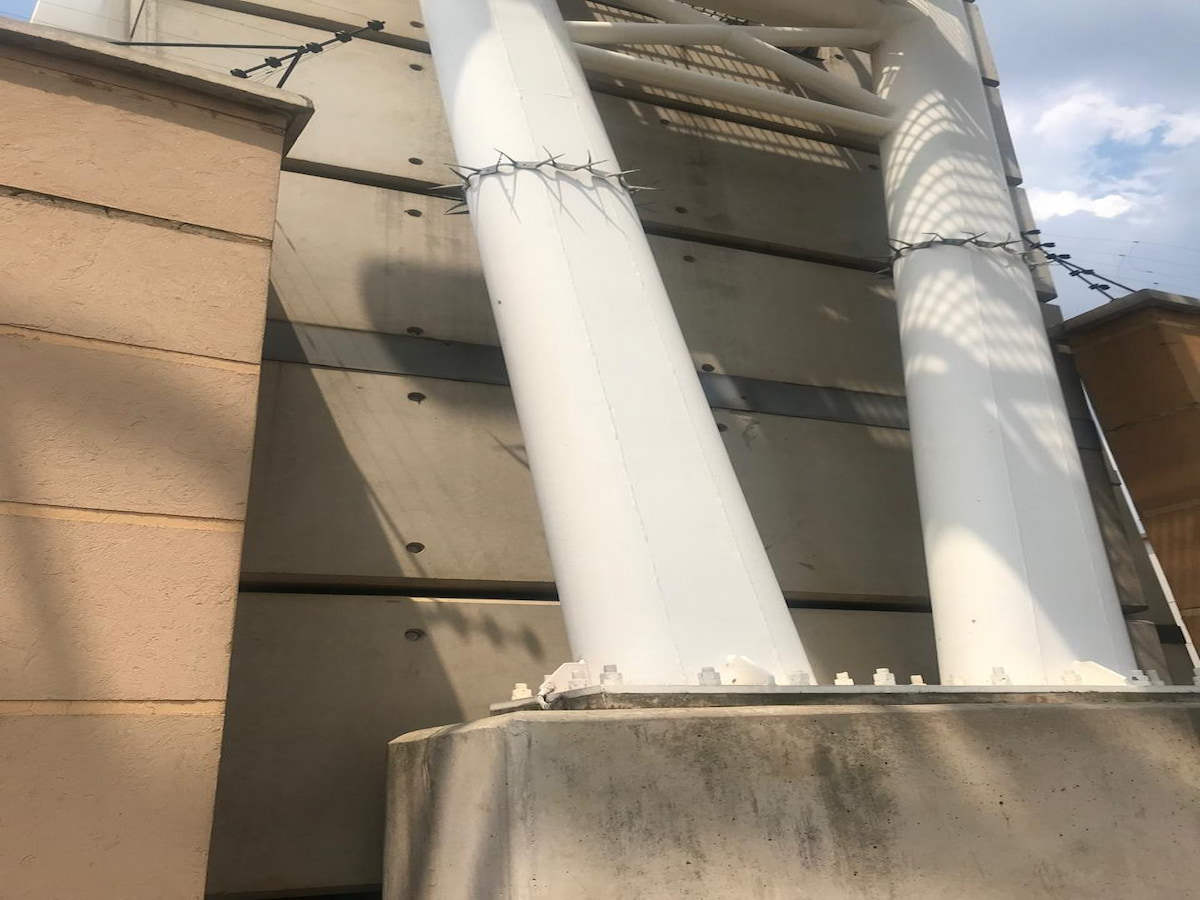 Precast panels at the R21 toll gantries